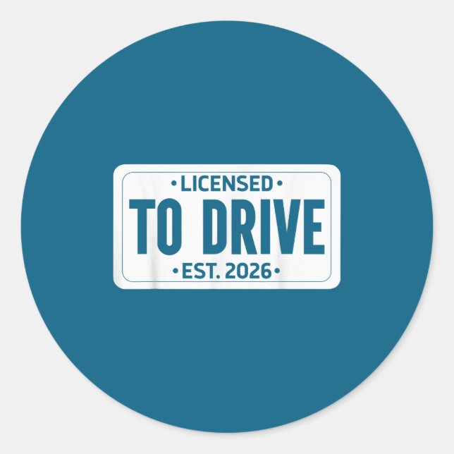 Licensed Drive Est Driver Passed Classic Round Sticker (Front)