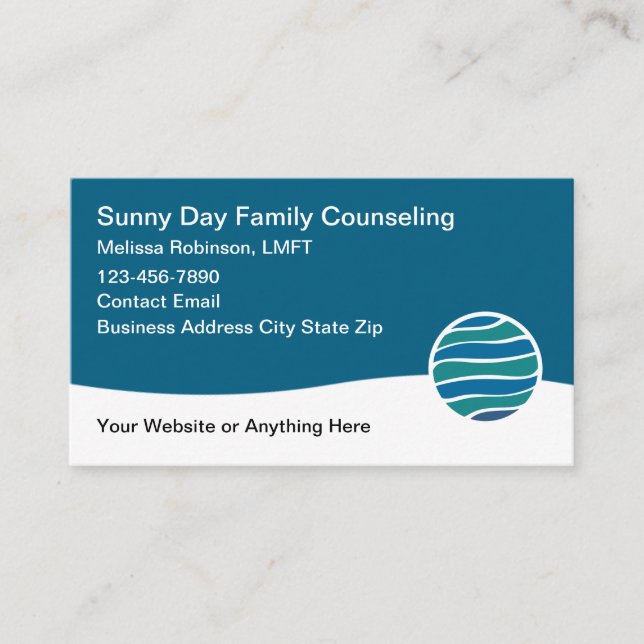 Licensed Family Counseling Service Business Card (Front)