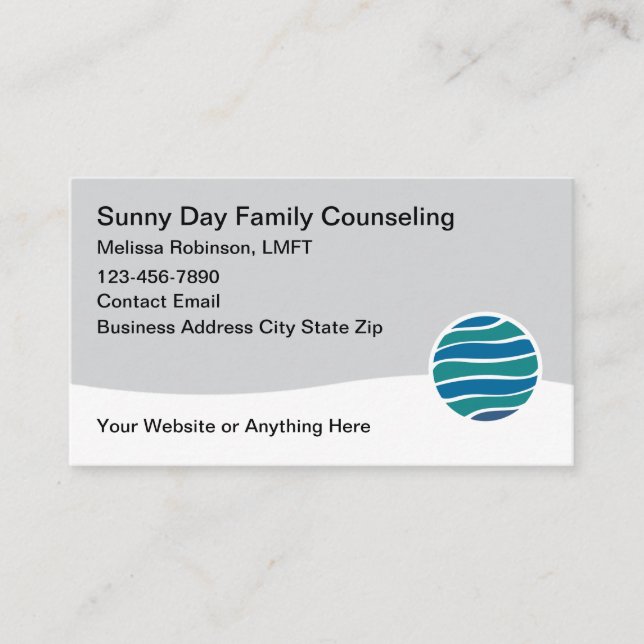 Licensed Family Counseling Service Business Card (Front)