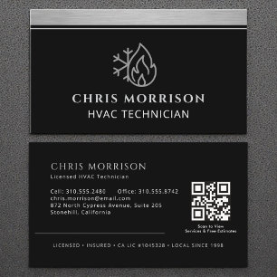 Licensed HVAC Specialist QR Code  Business Card