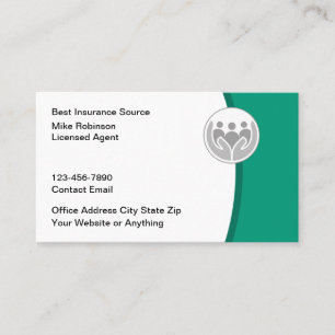 Licensed Insurance Agent Modern Business Cards
