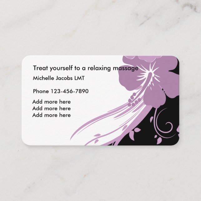Licensed Massage Therapist Business Card (Front)