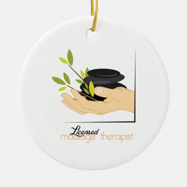 Licensed Massage Therapist Ceramic Tree Decoration (Front)