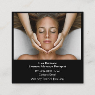 Licensed Massage Therapist Modern  Square Business Card