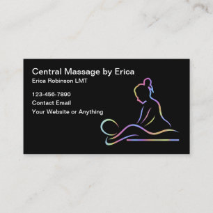 Licensed Massage Therapist Unique Business Card