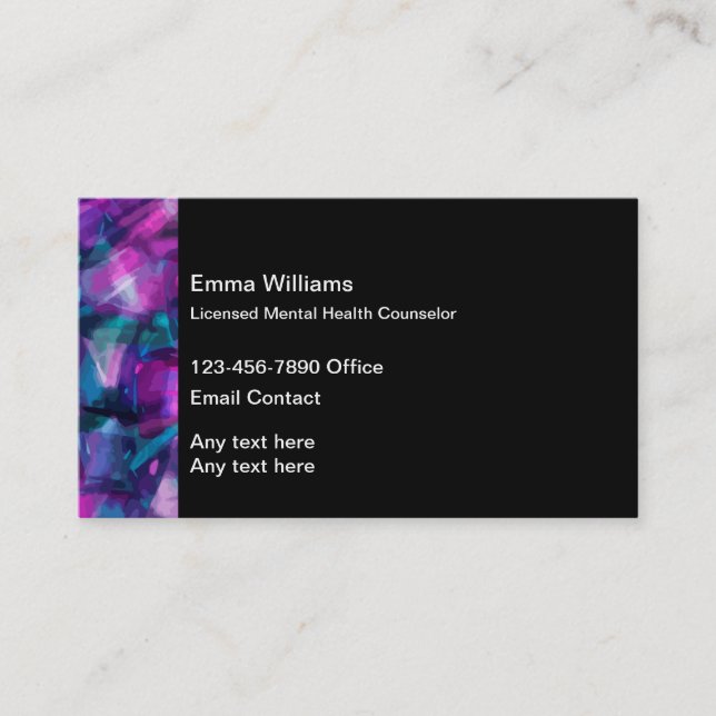 Licensed Mental Health Counsellor Business Card (Front)