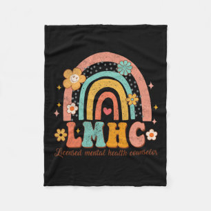 Licensed Mental Health Counsellor Therapist Groovy Fleece Blanket