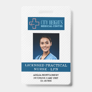 Licensed Practical Nurse LPN Name Photo ID Logo Badge