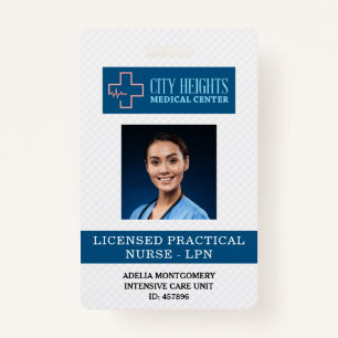 Licensed Practical Nurse LPN Name Photo ID Logo ID Badge