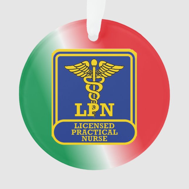 Licensed Practical Nurse Shield Custom Ornament (Front)