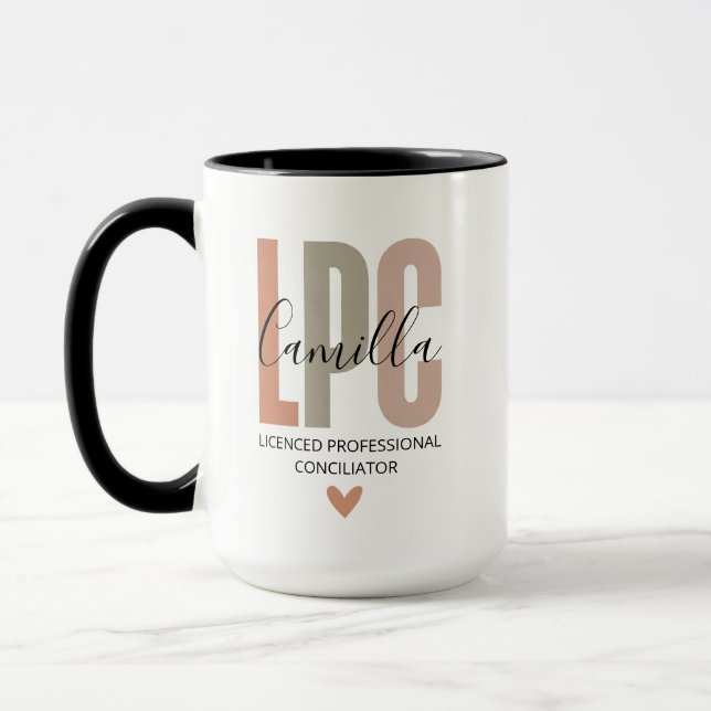 Licensed Professional Counselor Gifts, LPC Therapi Mug (Left)