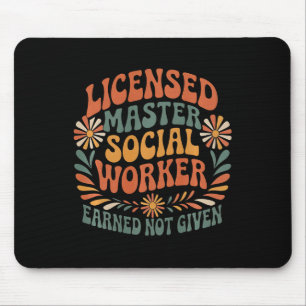 Licensed Social Worker Masters Msw Lmsw Graduation Mouse Mat