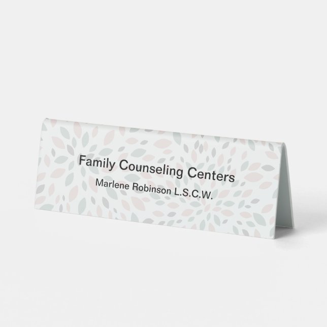 Licensed Social Worker Modern Staff Name Plaques (Back)