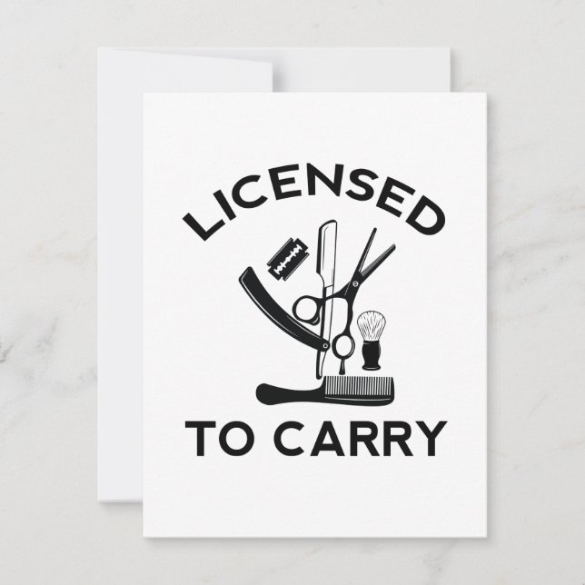 Licensed to Carry Barber Hairdresser (Front)