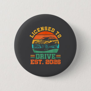 Licensed To Drive New Driver 2026 Boys Male Licens 6 Cm Round Badge