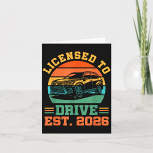 Licensed To Drive New Driver 2026 Boys Male Licens Card