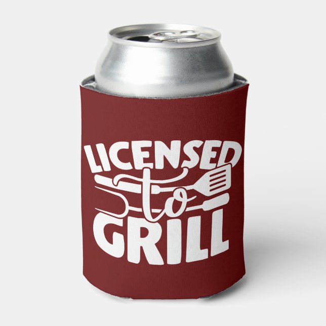 Licensed To Grill Can Cooler (Can Front)