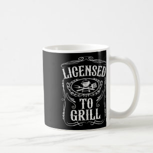 Licensed To Grill Funny Bbq Grilling Fathers Day D Coffee Mug