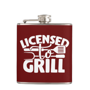 Licensed To Grill Hip Flask