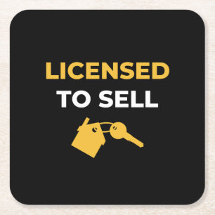 Licensed To Sell Square Paper Coaster
