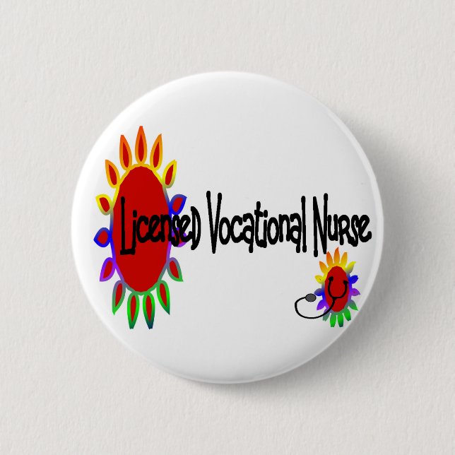 Licensed VOCATIONAL nurse 6 Cm Round Badge (Front)