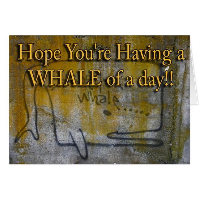 lichen grafitti whale card (Front Horizontal)