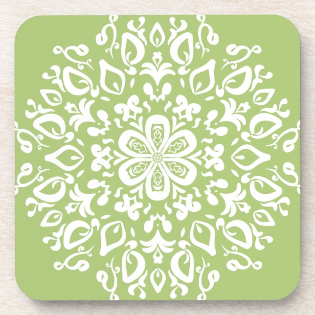 Lichen Mandala Coaster (Front)