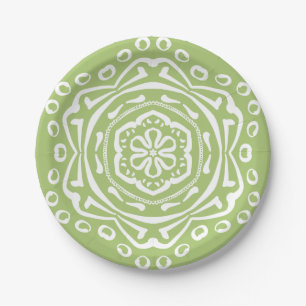 Lichen Mandala Paper Plate