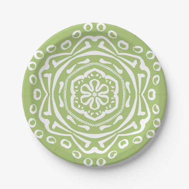 Lichen Mandala Paper Plate (Front)