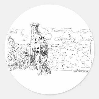 Lichtenstein Castle Classic Round Sticker
