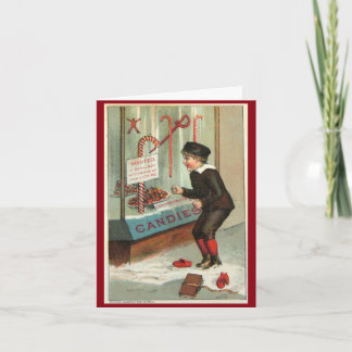 Lick Me Candy Cane Humour Vintage Christmas Joke Holiday Card