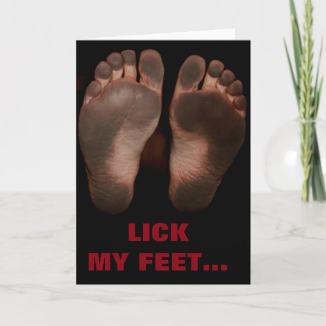 LICK MY FEET HOLIDAY CARD (Front)
