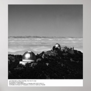 Lick Observatory at Mount Hamilton by Ansel Adams Poster