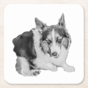 Lick of Approval Square Paper Coaster