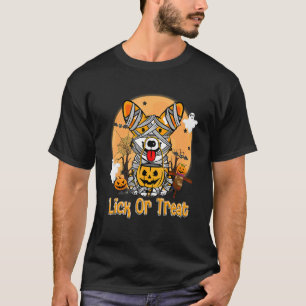 Lick Or Treat Cute Halloween Costume Welsh Corgi M T-Shirt