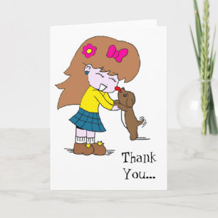 Lick, Puppy Love Thank You... Card
