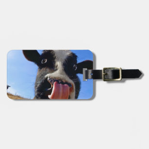 Lickin' cow luggage tag