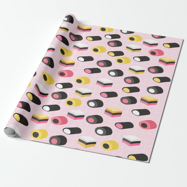 Licorice candy wrapping paper (Unrolled)