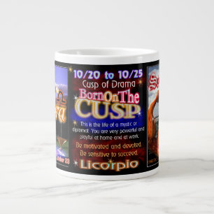 Licorpio  - Libra Scorpio zodiac Cusp by Valxart Large Coffee Mug