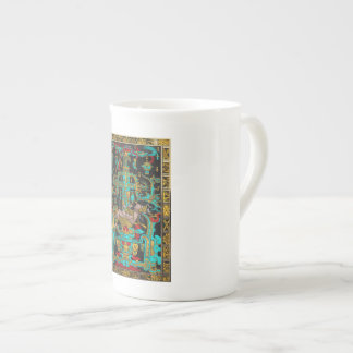 Lid of Great Tomb of Pakal - Palenque Astronaut Bone China Mug