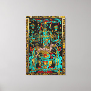 Lid of Great Tomb of Pakal - Palenque Astronaut Canvas Print