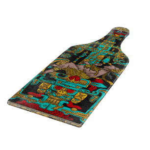 Lid of Great Tomb of Pakal - Palenque Astronaut Cutting Board