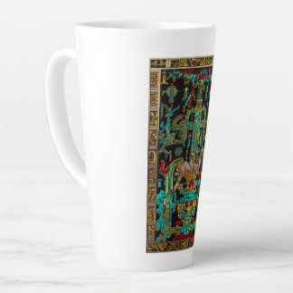 Lid of Great Tomb of Pakal - Palenque Astronaut Latte Mug