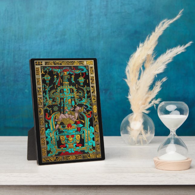 Lid of Great Tomb of Pakal - Palenque Astronaut Plaque (Side)