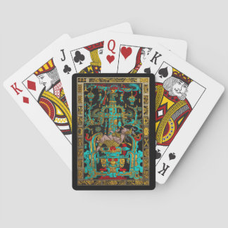 Lid of Great Tomb of Pakal - Palenque Astronaut Playing Cards