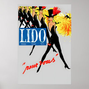 LIDO de Paris Vintage Cabaret Show poster print 1