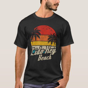Lido Key Beach Florida FL Vintage Sunset Retro Vac T-Shirt