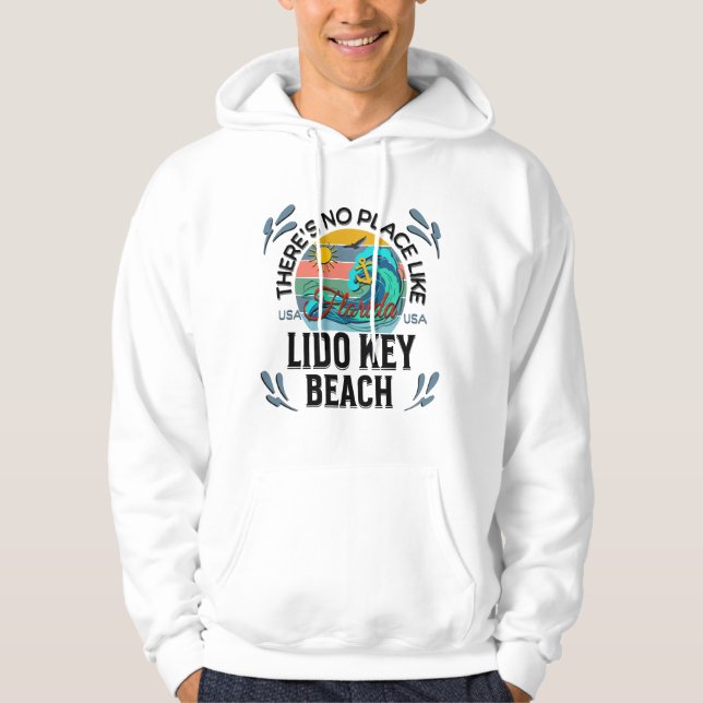 Lido Key Beach, Florida Hoodie (Front)
