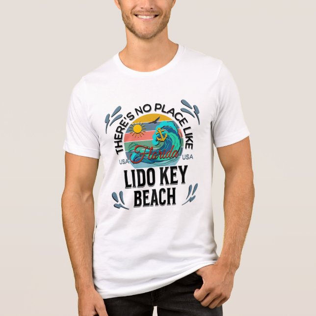 Lido Key Beach, Florida Tri-Blend Shirt (Front)