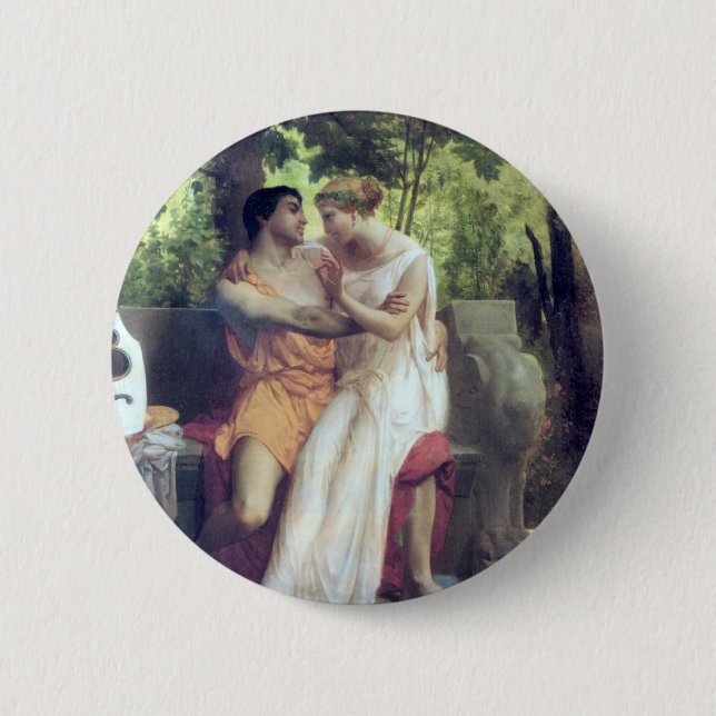 L'Idylle (1850) 6 Cm Round Badge (Front)